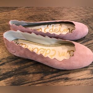 Sam Edelman Pink Suede Flats—Size 8–Great Condition